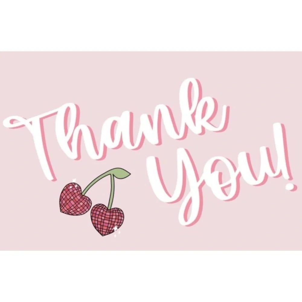 50PC Strawberry Shipping Supply Bundle–25 10x13 Poly Mailers + 25Thank You Cards - Picture 7 of 7